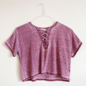 Lace-Up Crop Top - NEW